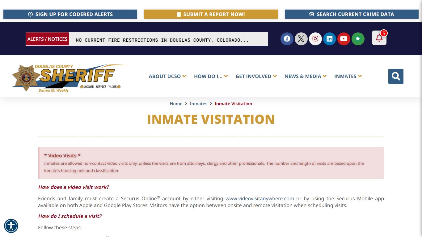 Inmate Visitation - Douglas County Sheriff's Office