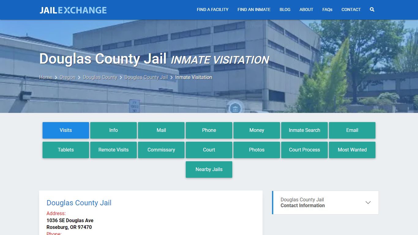 Inmate Visitation - Douglas County Jail, OR - Jail Exchange