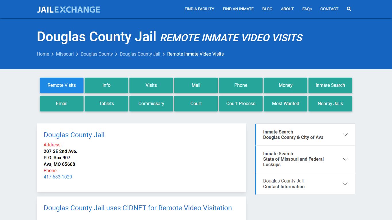 Video Visitation - Douglas County Jail, MO - Jail Exchange